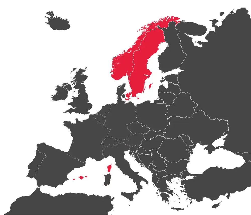 Carte de l'europe